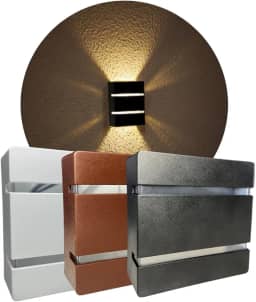 KIT 4 Arandelas slim 2 frisos luminária moderna interna Ou externa |DEPARTAMENT STORE (PRETO)