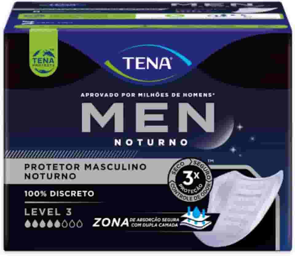 Tena Men Noturno Masculino Tamanho Único - Absorvente Noturno Masculino - 8 Unidades