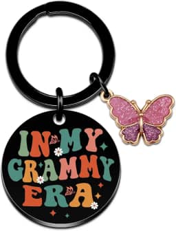 Wrpixe Presentes para avó chaveiro fofo avó presentes de aniversário para mulheres Grammy In My Grandmas Era Presente para avó de neta, neto, Natal, Dia das Mães, presente para avó