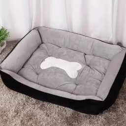 Cama para Pet Média para Cachorro e Gato – Caminha Confortável, Lavável e Resistente – Cama Ortopédica para Cães e Gatos de Porte Médio – Cama Pet Aconchegante e Durável - LealShop (Preto)