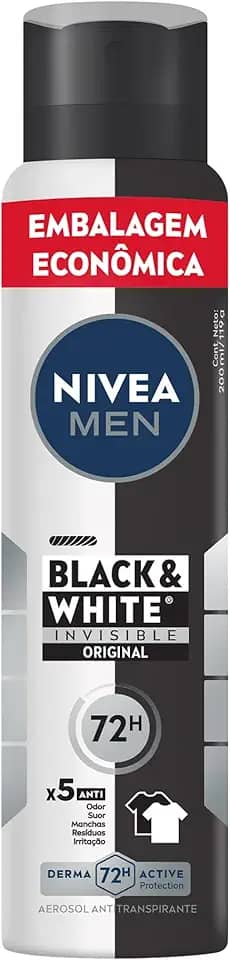 NIVEA MEN Desodorante Aerossol Black & White Invisible Original 200ml