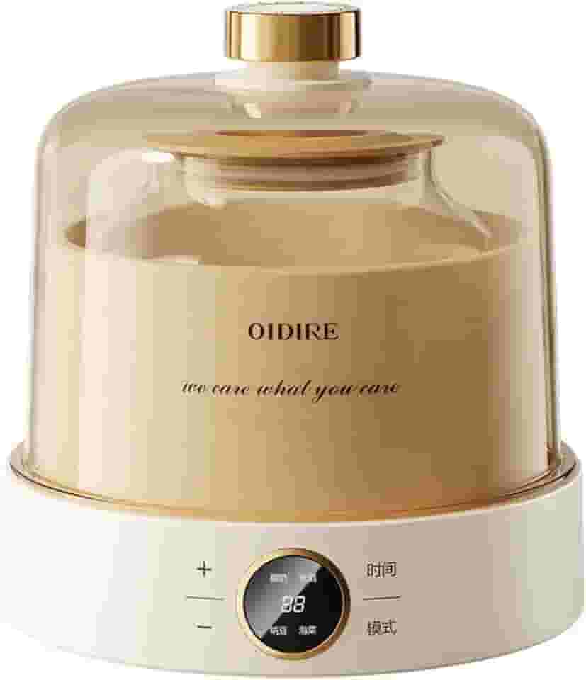 Máquina de iogurte grego, máquina elétrica de iogurte, recipiente interno de vidro de presente de 1 litro, temporizador automático para cozinha Natto, Sem Xícaras