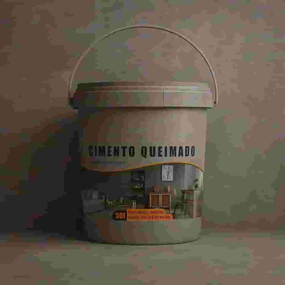 Revestimento Cimento Queimado Piso E Parede Pronto Pra Uso 5Kg