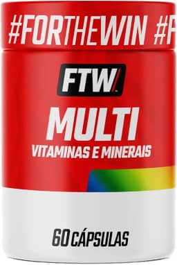 FTW Multi Vitaminas e Minerais com Vitaminas A, C, D, E, Complexo B, Zinco e Selênio, Suplemento Alimentar para Energia, Vitalidade e Bem-Estar (60 Cápsulas)