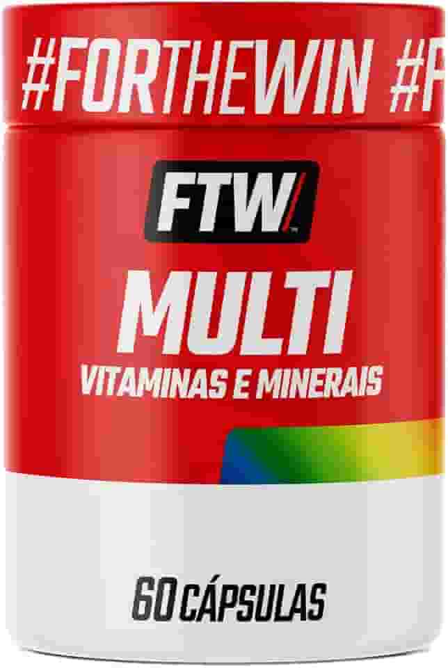 FTW Multi Vitaminas e Minerais com Vitaminas A, C, D, E, Complexo B, Zinco e Selênio, Suplemento Alimentar para Energia, Vitalidade e Bem-Estar (60 Cápsulas)