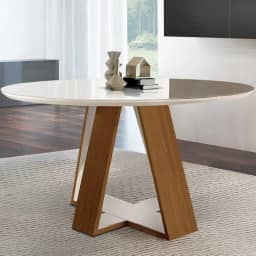 Mesa de Jantar 110x110cm Tampo em Vidro/Laca Grécia LJ Móveis