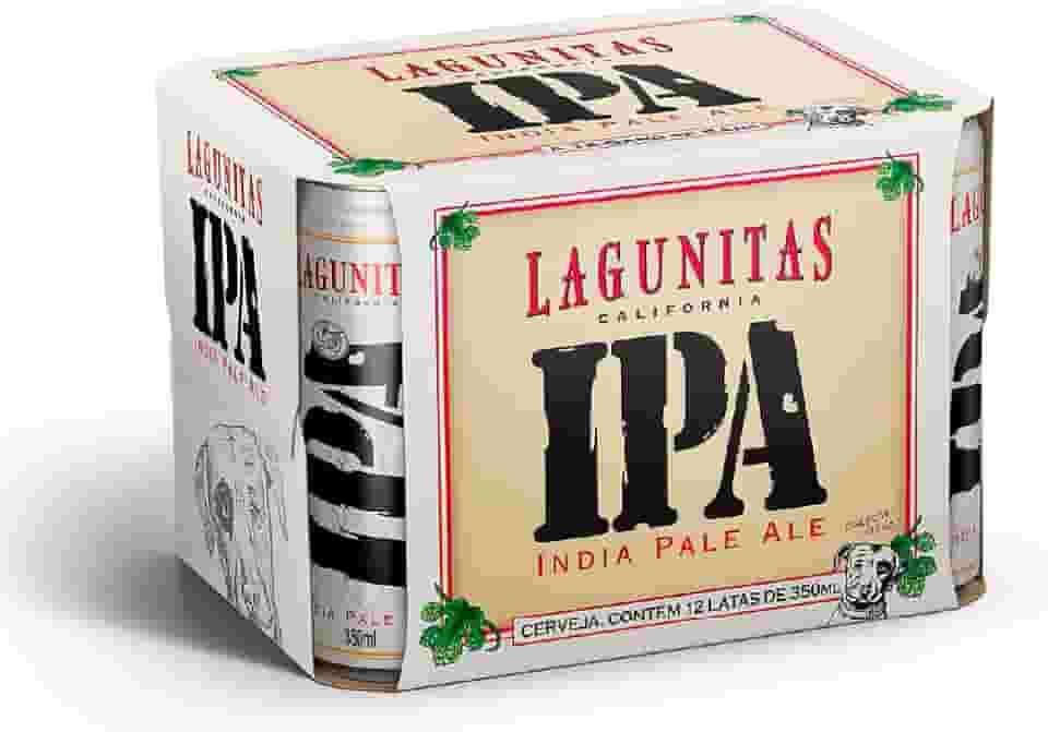 Pack Cerveja Lagunitas IPA Lata 350ML Com 12 Unidades