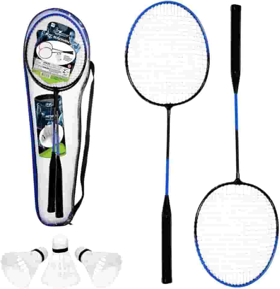 Kit Jogo Badminton 2 Raquetes e 3 Petecas com Bag