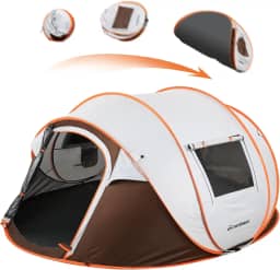 EchoSmile Barraca de acampamento pop-up instantânea, 2/4/6 pessoas, barraca de fácil configuração, cúpula resistente à água, portátil com bolsa de transporte