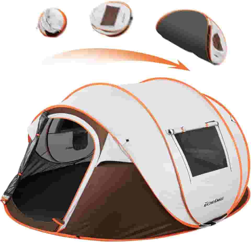 EchoSmile Barraca de acampamento pop-up instantânea, 2/4/6 pessoas, barraca de fácil configuração, cúpula resistente à água, portátil com bolsa de transporte