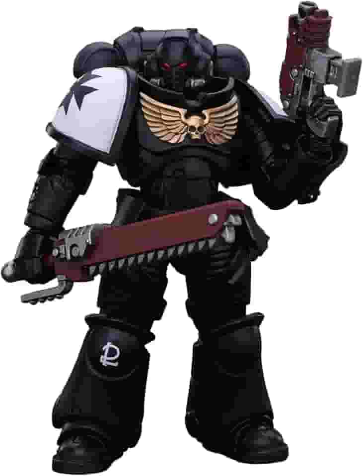 JOYTOY Warhammer 40k Space Marines, Space Marines Black Templars Outriders Brother Valtus 1/18 Action Figure, Dedicated to You Who Love Collecting