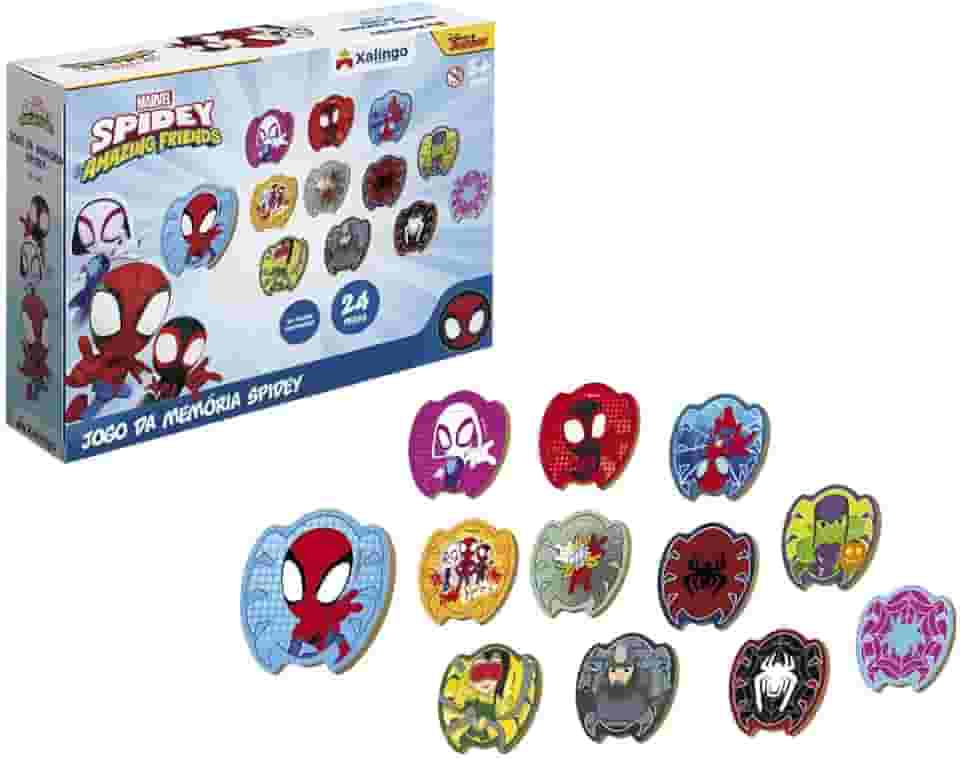 Jogo da Memória Spidey Marvel 24 peças Xalingo