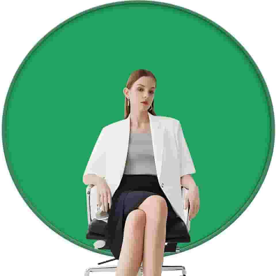 Chroma key, Fundo Fotografico, Tela Verde Portátil Diâmetro Chroma Key 143 cm Dobrável Dupla Face com Bolsa, Fundo Verde para Jogos, Zoom, Chat de Vídeo, Tela de Fundo para Transmissão