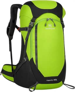 Mochila de Trilha e Viagem 50L Impermeável –com Capa de Chuva, Tecido Respirável 3D, Ergonômica, Resistente e Leve, Ideal para Camping, Montanhismo, Ciclismo e Aventuras ao Ar Livre