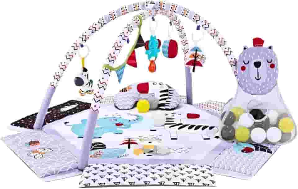 Maxi Baby Tapete Ginásio Com Bolinhas Para Bebê Movie Cinza