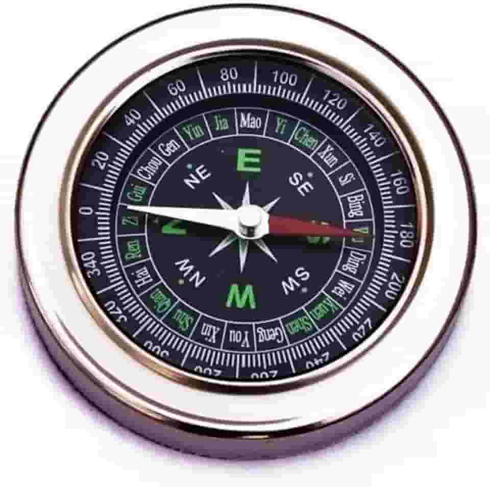 Bússola Profissional 6 cm - Metal para Camping, Pesca e Trilha - Ideal para Bolso e Aventuras