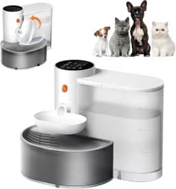 Beberouro sem Fios para Gatos, sem Filtro,Grande Capacidade de 3.5L Dispensador de água Automático Recarregável para Gatos e Cães Pequenos