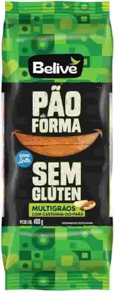 Pão de Forma Multigrãos Sem Glúten Sem Lactose 400g - Belive