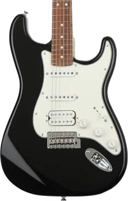 Fender Guitarra elétrica Player Stratocaster HSS, preta, escala Pau Ferro