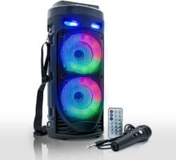 Caixa de Som Bluetooth Portátil Grande Com Microfone+Controle Remoto Multimídia Tws Led Rgb FM Xtrad