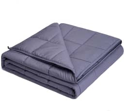 KPBLIS Cobertor pesado 6,8 kg 122 cm x 183 cm para 59-77 kg, 7 camadas de cobertor pesado com algodão respirável refrescante e contas de vidro, cinza escuro
