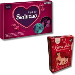 Kit de Jogos para Casais Sedução Tabuleiro com Baralho de 50 Cartas de Prazer