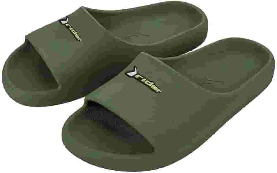 Chinelo Masculino Drip Slide Branco Laranja Rider 11983-AV746