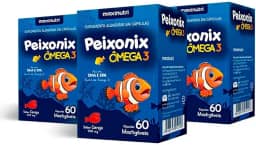 3x Peixonix Ômega 3 Kids Infantil Mastigável Cereja 60 Caps