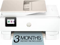 HP Envy Photo 7975 Impressora fotográfica a jato de tinta colorida sem fio, impressão, digitalização, cópia, fácil configuração, impressão móvel, melhor para casa, 3 meses de tinta instantânea