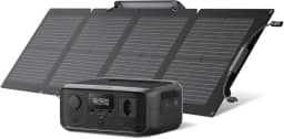 EF EcoFlow Gerador Solar RIVER 3 120V com 110W Painel Solar, Bateria LFP de 230Wh, Saída de 600W, Eficiência de GaN que Dobra a Autonomia, UPS <20 ms, Estação de Energia Portátil para Uso ao Ar Livre