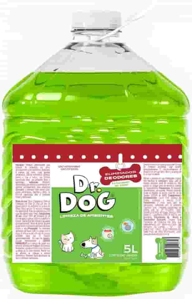 Elimina Odores Pet Dr. Dog Concentrado 5Litros - Desinfetante Anti Odor Pet - Limpeza Segura e Refrescante para Ambientes com Pets - Versões (Capim Limão Refrescante)