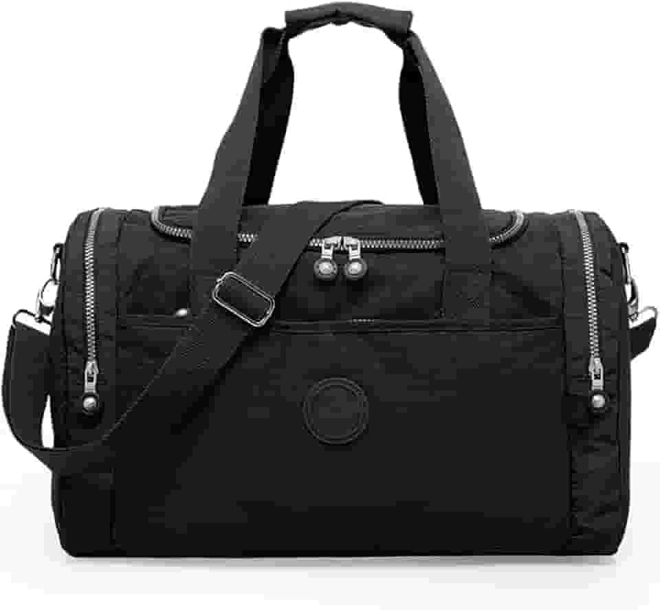 Bolsa Mala Esportiva Transversal Fitness Academia Mala Impermeável Grande Tênis Treino Piscina Praia Clube Prática De Esportes C/Alça Transversal Dia a Dia (Preto)