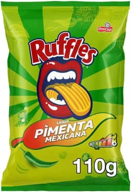 Batata Frita Ondulada Pimenta Mexicana Elma Chips Ruffles Pacote 110g