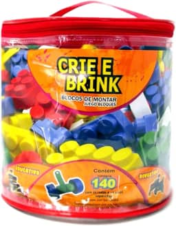 Kit 140 Peças De Blocos De Montar Educativo Brinquedos Infantil - Gravo Brink