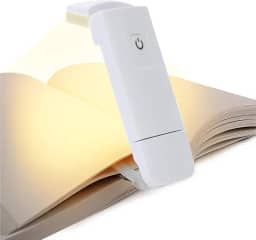 2 Peças Luz de Leitura para Livro,Luminária de Leitura com Clipe e Braço Flexível USB Recarregável - Brilho & Cor Ajustáveis, Luz Ampla Cuidados com os Olhos, Ideal para Leitura na Cama e à Noite