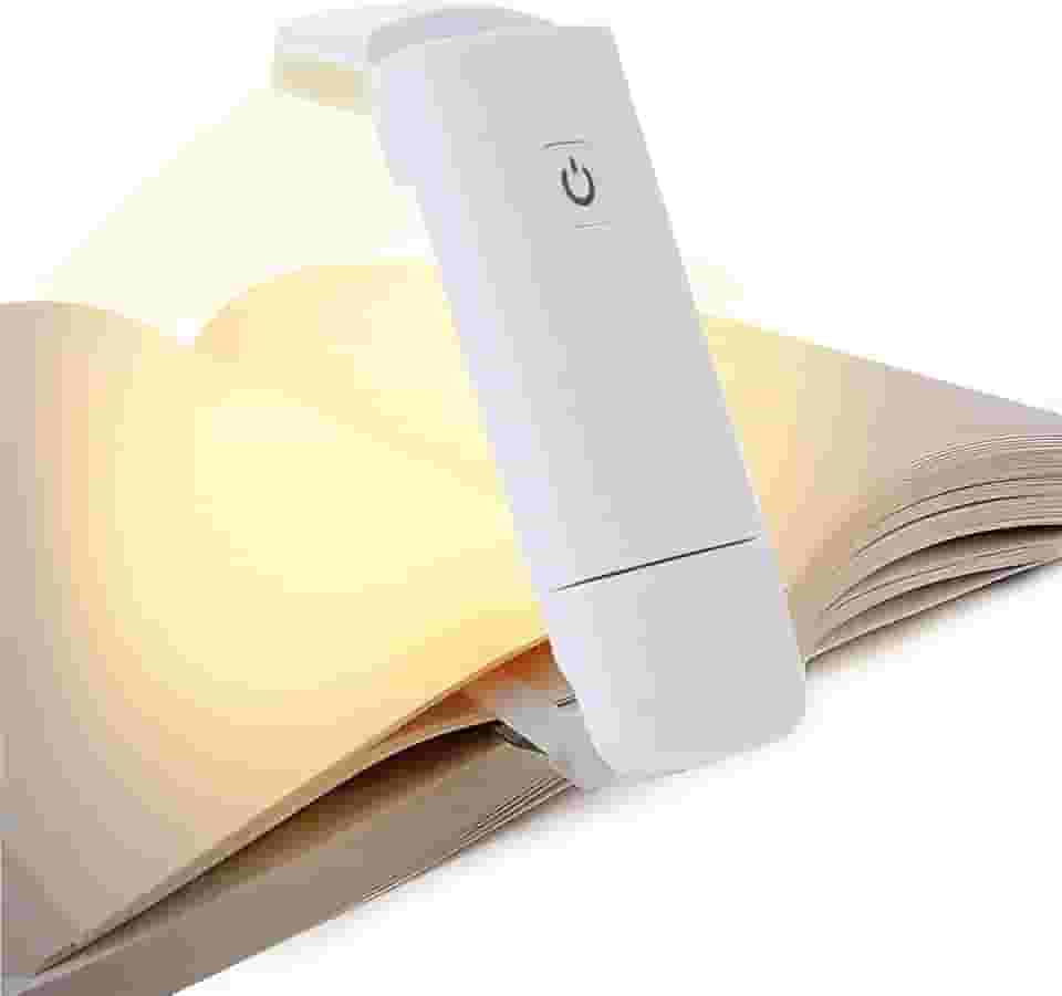 2 Peças Luz de Leitura para Livro,Luminária de Leitura com Clipe e Braço Flexível USB Recarregável - Brilho & Cor Ajustáveis, Luz Ampla Cuidados com os Olhos, Ideal para Leitura na Cama e à Noite