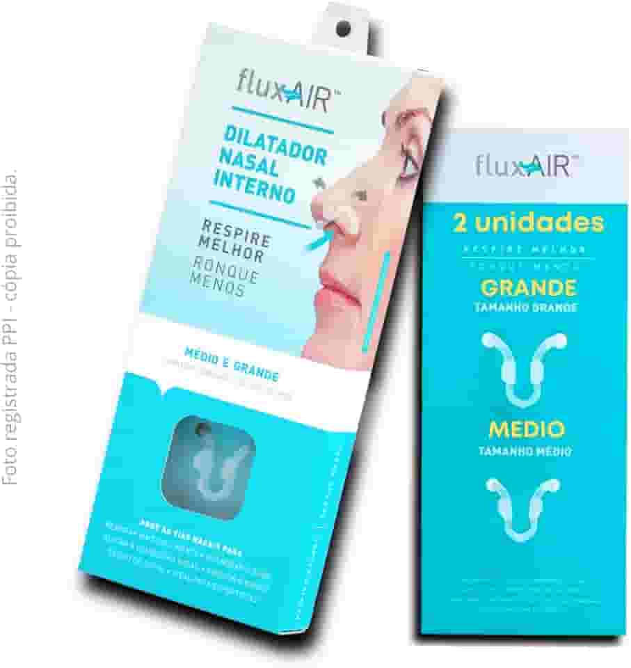 Dilatador Nasal Flux Air - 2 unidades - Tamanho Médio e Grande (M + G)