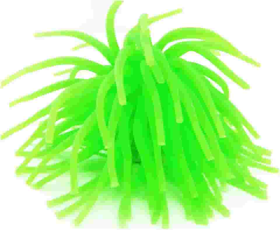 Enfeite Anêmona De Silicone Gigante Para Aquário (Verde)