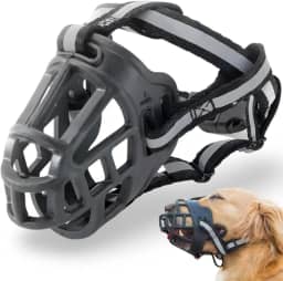 Focinheira Reforçada Silicone Ajustável Para Cachorros Todos Os Portes Bacon Born Pet (3)