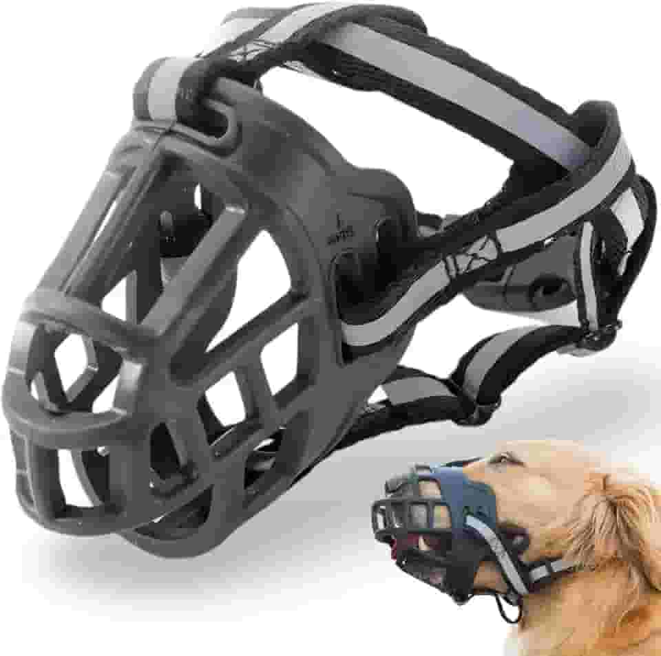 Focinheira Reforçada Silicone Ajustável Para Cachorros Todos Os Portes Bacon Born Pet (3)