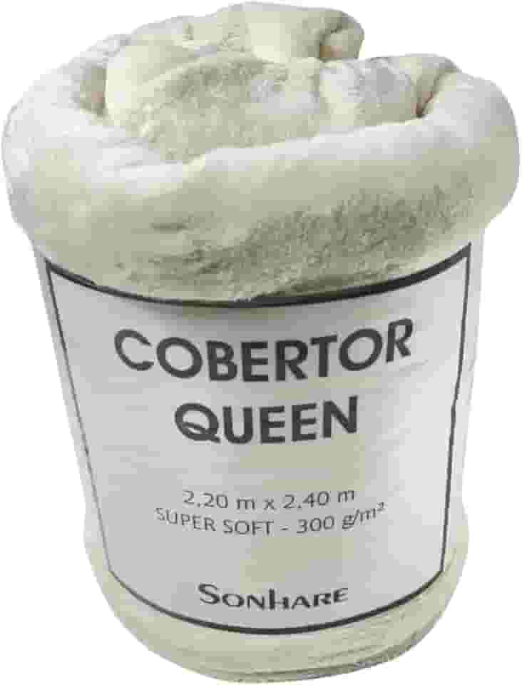 Cobertor Queen Sultan Sonhare Toque de Seda 300g/m² Ultra Macio Super Soft 2,20m x 2,40m (Off White)