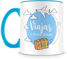 Caneca Viajar é Minha Terapia