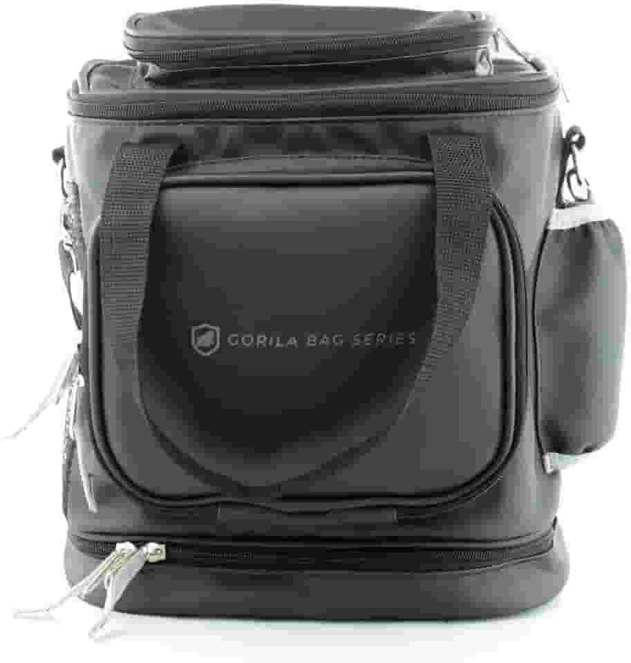 Gshield Bolsa para Equipamentos de Pesca 18L Resistente a Água com Bolsos Externos Ideal para Iscas, Molinetes, Carretilhas, Pescaria e Viagem, Hybrid Preta