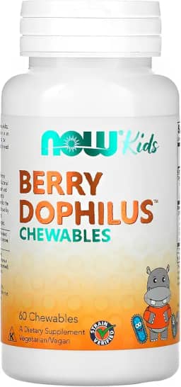 NOW Foods BerryDophilus Infantil 60 Chewable Importado