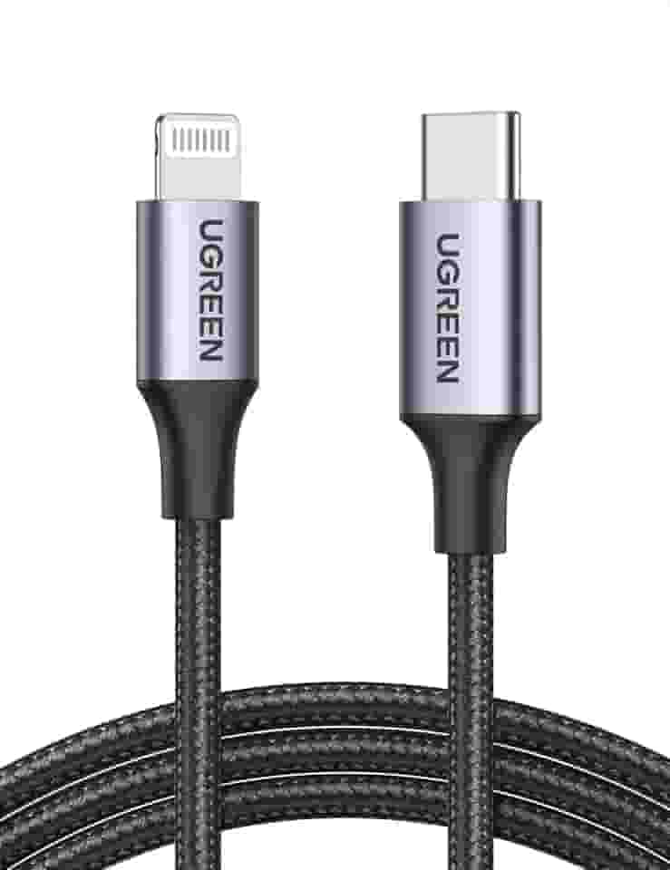UGREEN Cabo Lightning Certificado pela MFi, 1m, Cabo USB C para Lightning Compatível com iPhone 14/14 Pro/14 Pro Max, iPhone 13/12/11/X/XR/XS/série 8, iPad 9, AirPods Pro, etc.