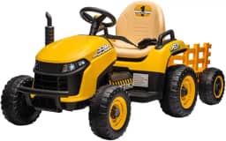 Trator Elétrico Infantil Com Controle 2 Marchas Maxi Toys (Amarelo)