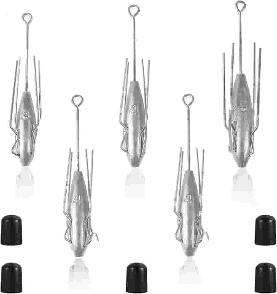 Proximitck 5 Peças De Chumbadas Sputnik, Pesos Pesca, Chumbo, Cauda Longa, Surf Casting, Aranha Para Pesca Bagre Em Água Salgada Na Praia (5 Oz - Peças)