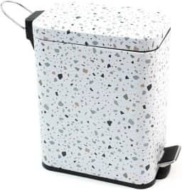 Oikos - Lixeira Retangular 5L de Metal com Pedal Granilite