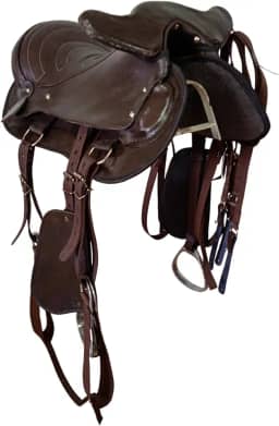 Sela com Cabeçada para cavalgada ou trabalho Marrom