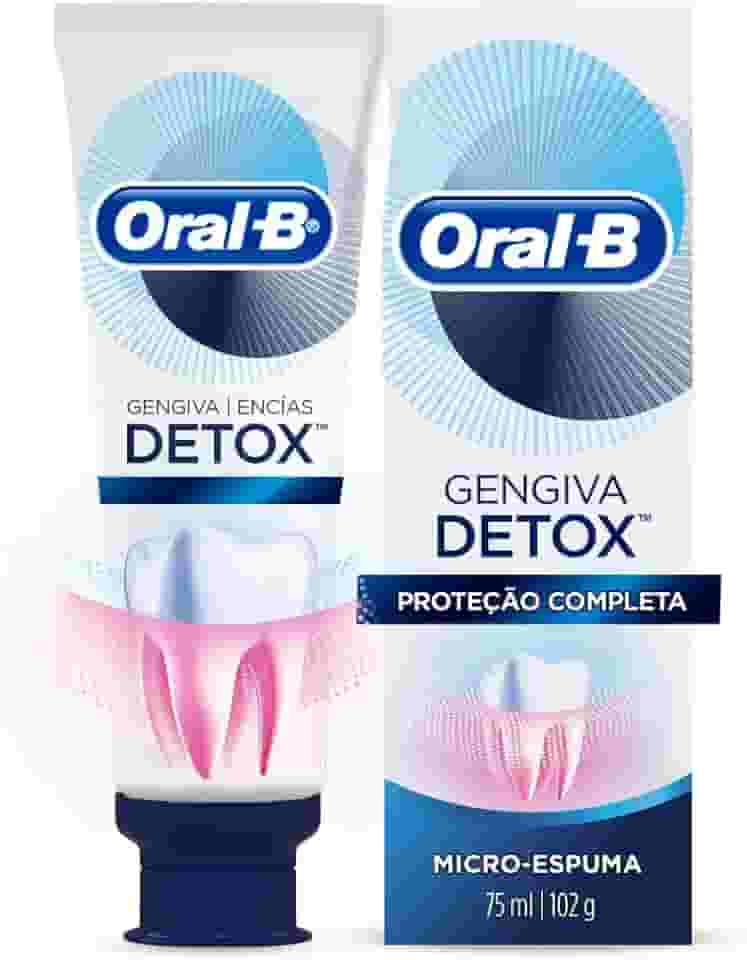 Oral B Pasta de Dentes Gengiva Detox Proteção completa Microespuma com flúor 75 ml